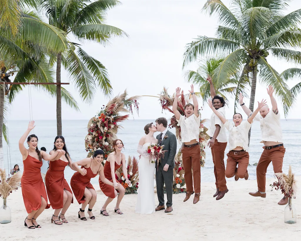 Group Wedding Photos at Blue Venado Venue Mexico