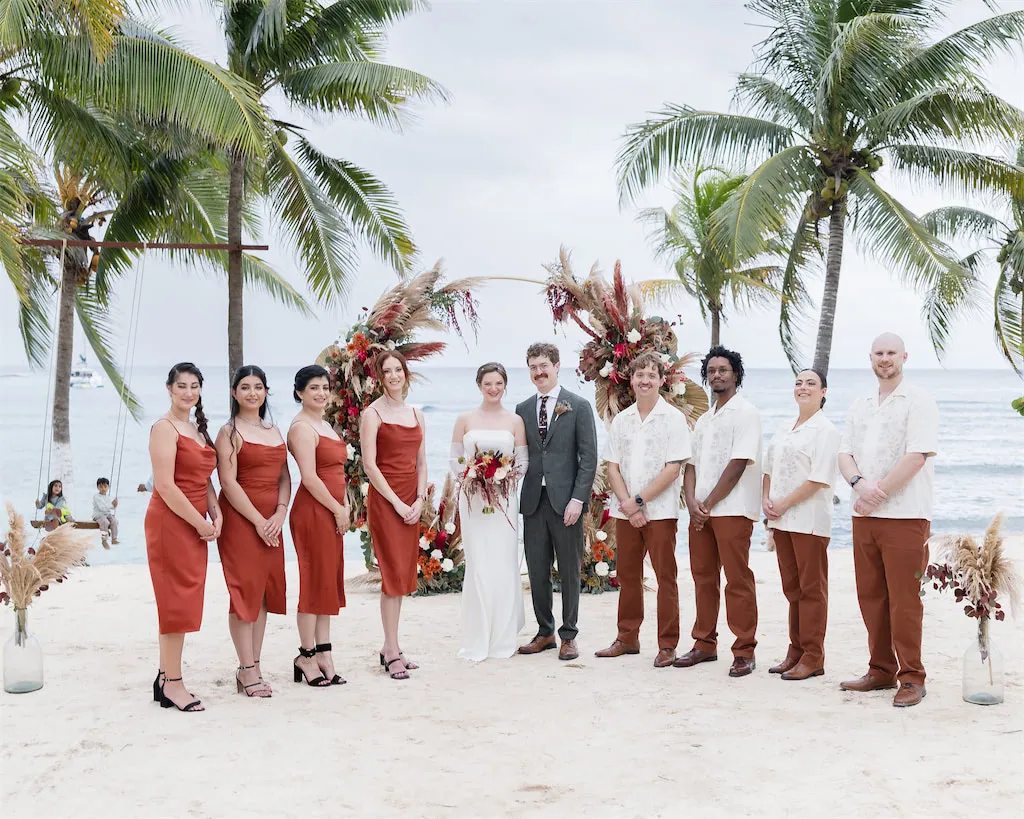 Group Wedding Photos at Blue Venado Venue Mexico