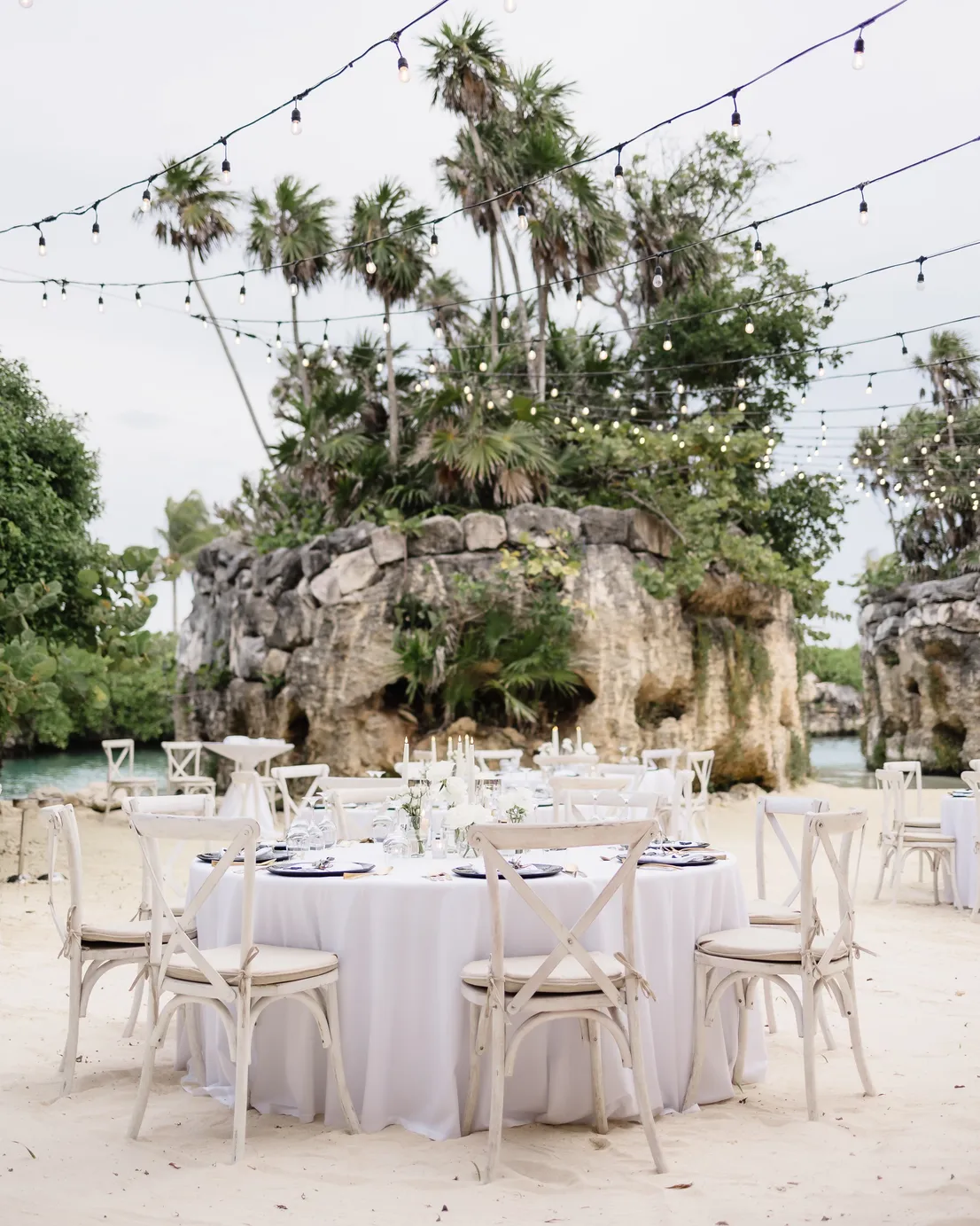 Destination Wedding Reception Details at Hotel Xcaret Arte, Mexico