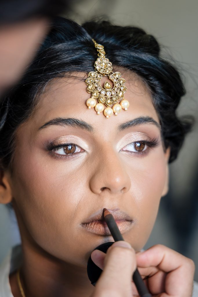 Bride make up detail. Destination Wedding at Blue Venado Riviera Maya Mexico